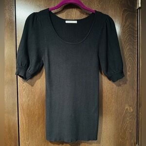 NWOT. Staccato Black Puff Top